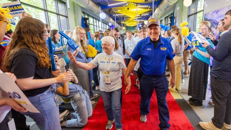 driver walks million mile walk of fame with family member driver walks million mile walk of fame with family member