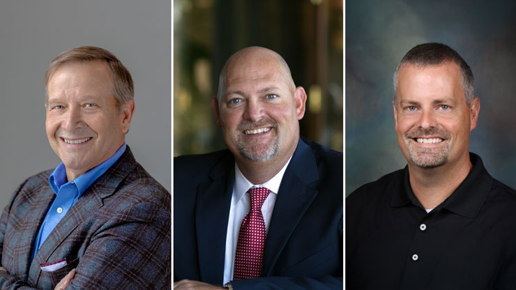 Headshots of Nick Hobbs, Brad Hicks, and David Keefauver